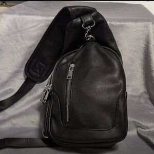 Antik Kraft Black Backpack with Gold Zippers